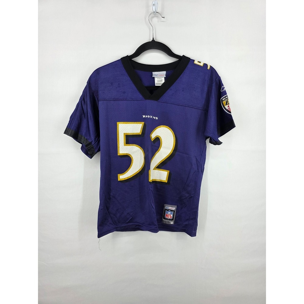 Reebok Baltimore Ravens Ray Lewis 52 Football Jersey Kids Medium Purple NFL